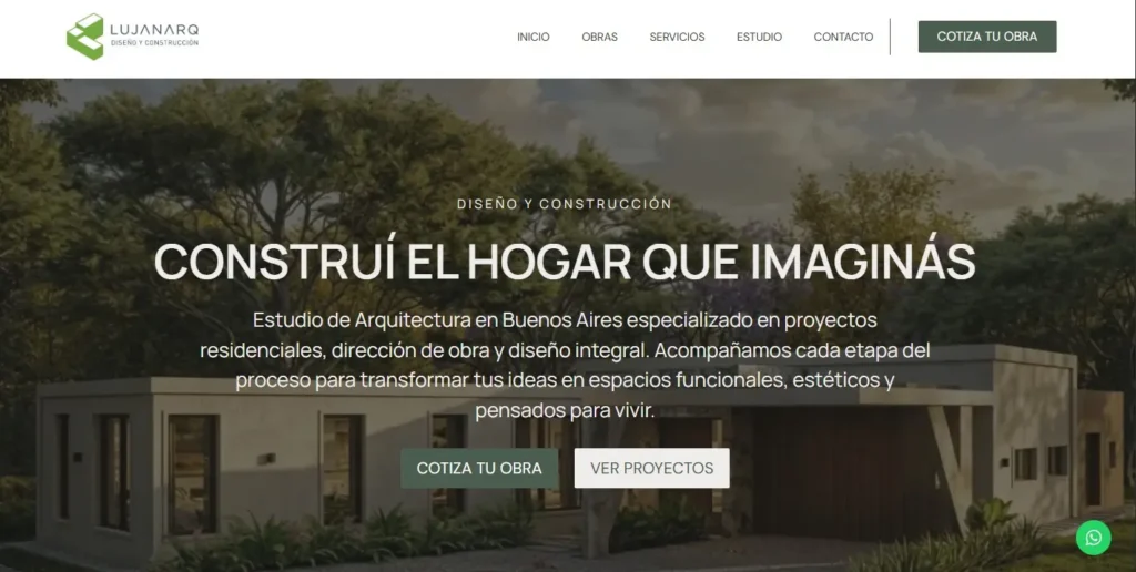 Sitio web Lujan Arq
