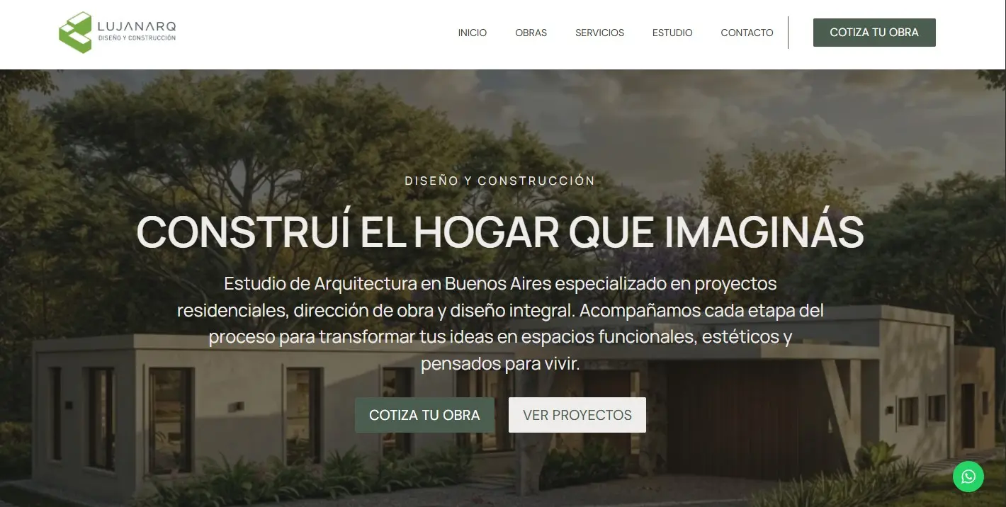 Sitio web Lujan Arq